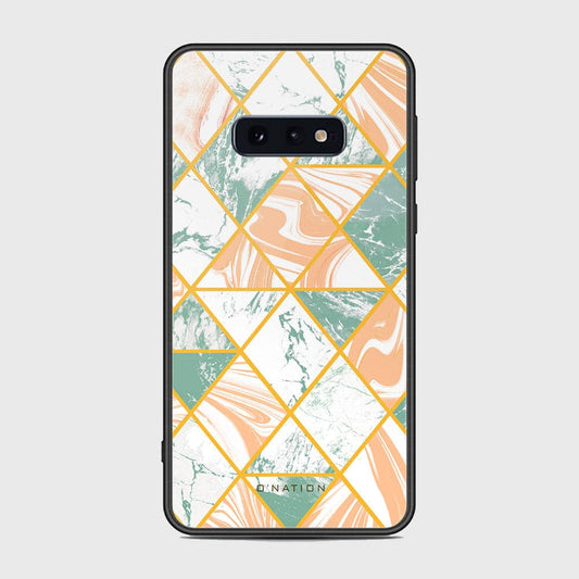Samsung Galaxy S10e Cover - O'Nation Shades of Marble Series - HQ Ultra Shine Premium Infinity Glass Soft Silicon Borders Case