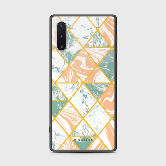 Samsung Galaxy Note 10 Cover - O'Nation Shades of Marble Series - HQ Ultra Shine Premium Infinity Glass Soft Silicon Borders Case