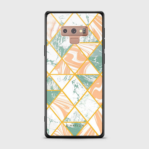 Samsung Galaxy Note 9 Cover - O'Nation Shades of Marble Series - HQ Ultra Shine Premium Infinity Glass Soft Silicon Borders Case