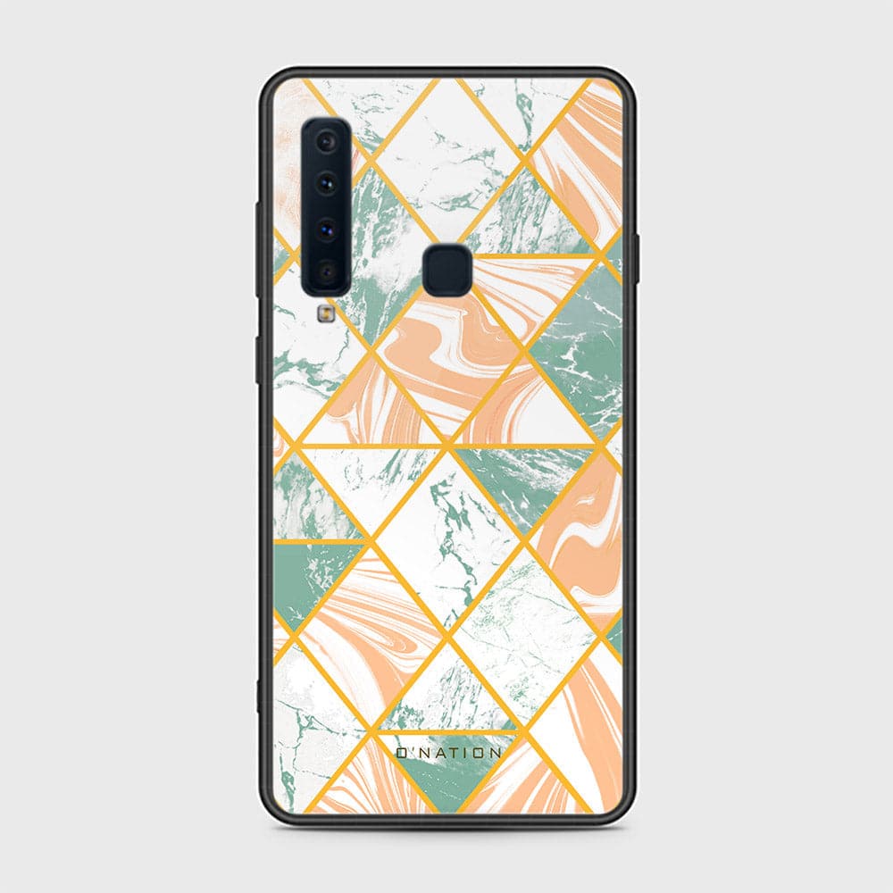 Samsung Galaxy A9 2018 Cover - O'Nation Shades of Marble Series - HQ Ultra Shine Premium Infinity Glass Soft Silicon Borders Case