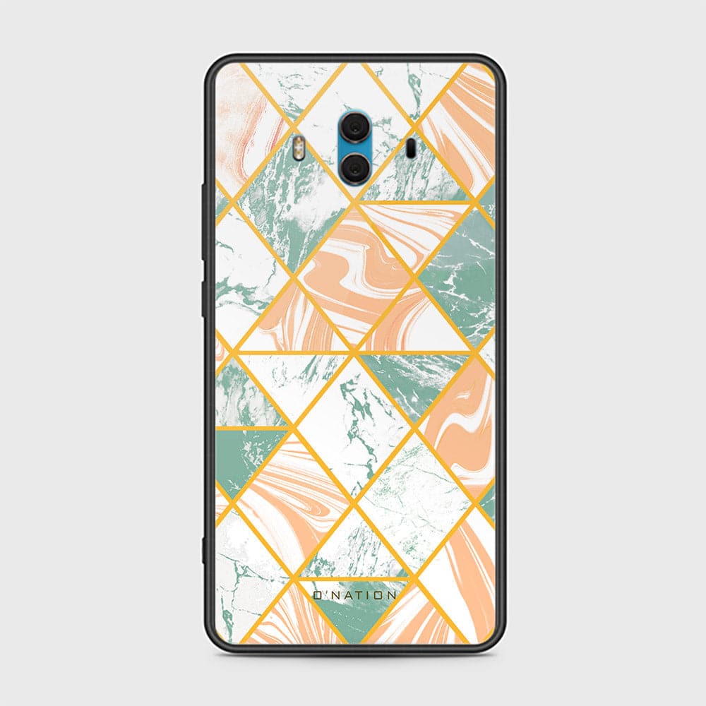 Huawei Mate 10 Cover - O'Nation Shades of Marble Series - HQ Ultra Shine Premium Infinity Glass Soft Silicon Borders Case