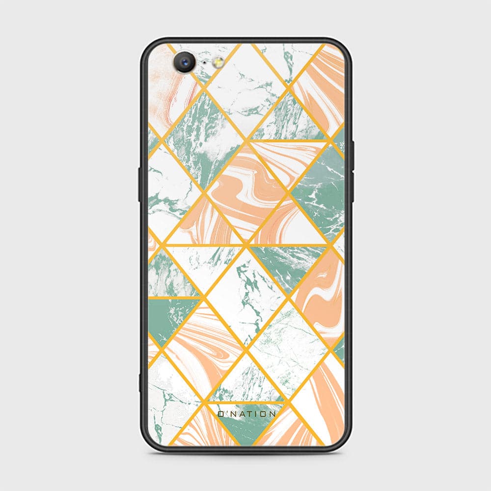 Oppo A39 Cover - O'Nation Shades of Marble Series - HQ Ultra Shine Premium Infinity Glass Soft Silicon Borders Case