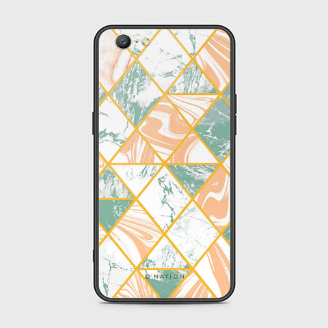 Oppo A39 Cover - O'Nation Shades of Marble Series - HQ Ultra Shine Premium Infinity Glass Soft Silicon Borders Case