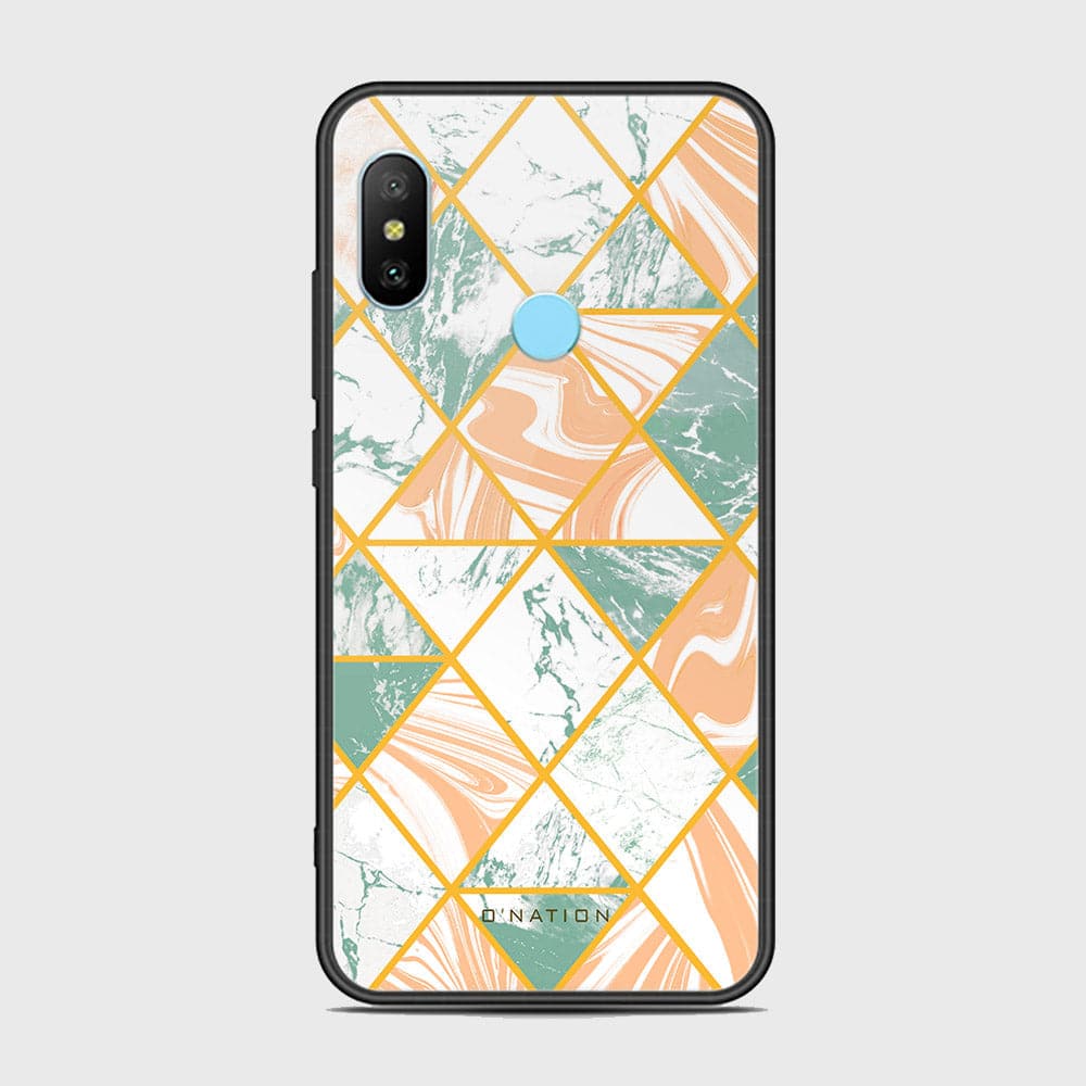 Xiaomi Redmi Note 6 Pro Cover - O'Nation Shades of Marble Series - HQ Ultra Shine Premium Infinity Glass Soft Silicon Borders Case