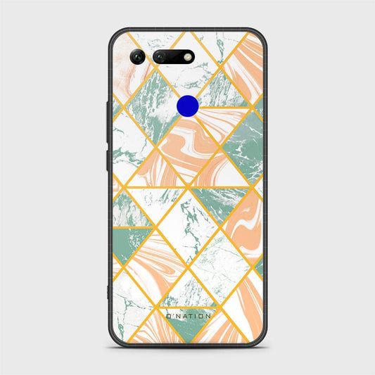 Huawei Honor View 20 Cover - O'Nation Shades of Marble Series - HQ Ultra Shine Premium Infinity Glass Soft Silicon Borders Case