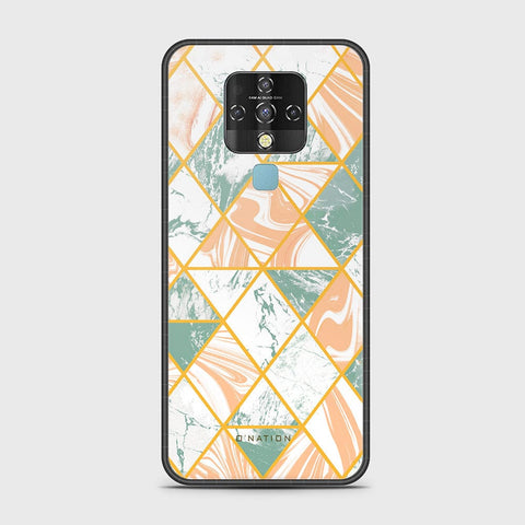 Tecno Camon 16 Cover - O'Nation Shades of Marble Series - HQ Ultra Shine Premium Infinity Glass Soft Silicon Borders Case