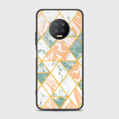 Infinix Note 7 Cover - O'Nation Shades of Marble Series - HQ Ultra Shine Premium Infinity Glass Soft Silicon Borders Case