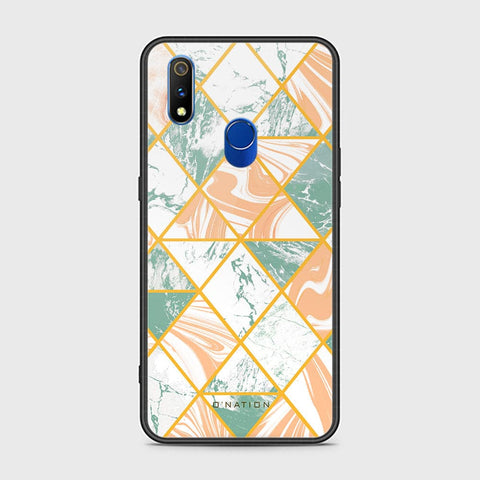 Realme 3 Pro Cover - O'Nation Shades of Marble Series - HQ Ultra Shine Premium Infinity Glass Soft Silicon Borders Case