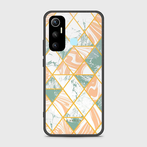 Infinix Hot 11 Cover - O'Nation Shades of Marble Series - HQ Ultra Shine Premium Infinity Glass Soft Silicon Borders Case
