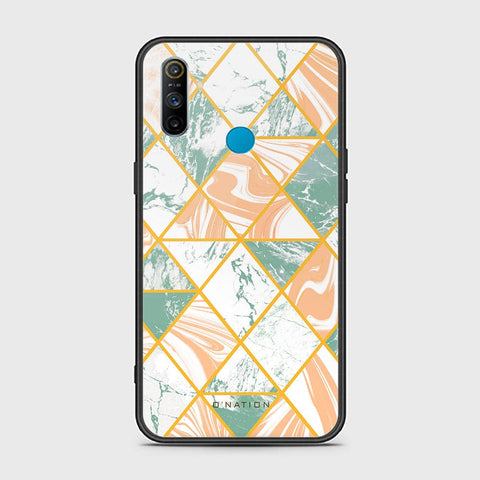 Realme 5i Cover - O'Nation Shades of Marble Series - HQ Ultra Shine Premium Infinity Glass Soft Silicon Borders Case