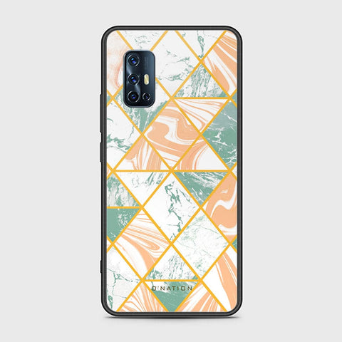 Vivo V17 Cover - O'Nation Shades of Marble Series - HQ Ultra Shine Premium Infinity Glass Soft Silicon Borders Case