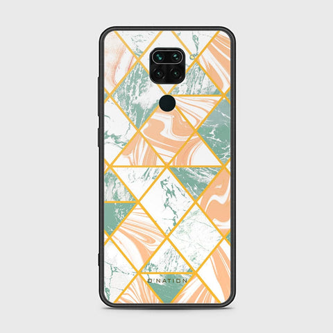 Xiaomi Redmi Note 9 Cover - O'Nation Shades of Marble Series - HQ Ultra Shine Premium Infinity Glass Soft Silicon Borders Case