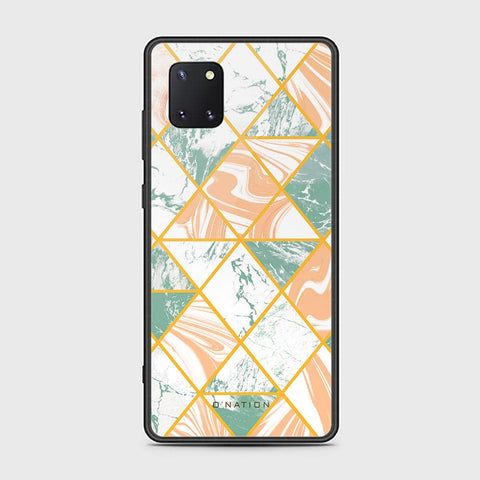 Samsung Galaxy Note 10 Lite Cover - O'Nation Shades of Marble Series - HQ Ultra Shine Premium Infinity Glass Soft Silicon Borders Case