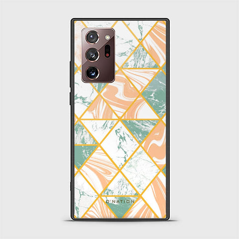 Samsung Galaxy Note 20 Ultra Cover - O'Nation Shades of Marble Series - HQ Ultra Shine Premium Infinity Glass Soft Silicon Borders Case