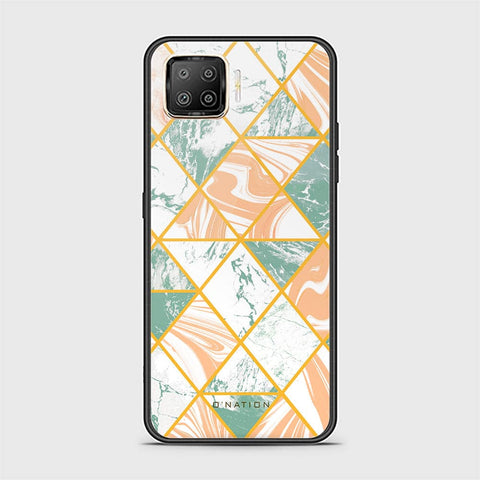 Oppo Reno 4 Lite Cover - O'Nation Shades of Marble Series - HQ Ultra Shine Premium Infinity Glass Soft Silicon Borders Case