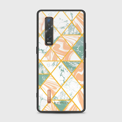 Oppo Find X2 Pro Cover - O'Nation Shades of Marble Series - HQ Ultra Shine Premium Infinity Glass Soft Silicon Borders Case