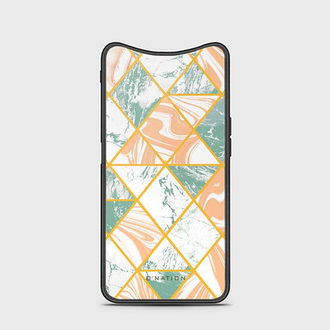 Oppo Find X Cover - O'Nation Shades of Marble Series - HQ Ultra Shine Premium Infinity Glass Soft Silicon Borders Case