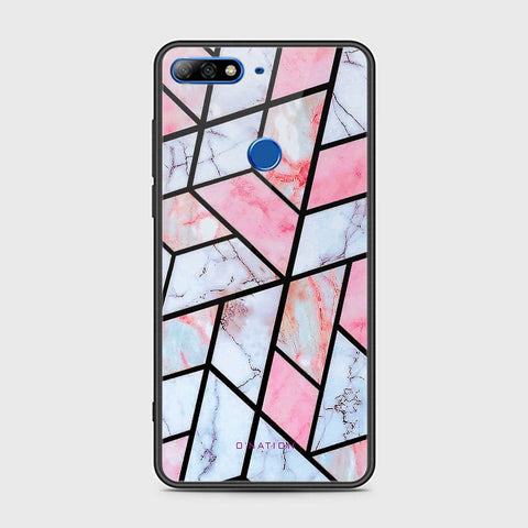 Huawei Y7 Prime 2018 Cover - O'Nation Shades of Marble Series - HQ Ultra Shine Premium Infinity Glass Soft Silicon Borders Case