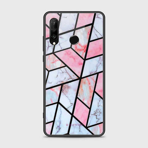 Huawei P30 lite Cover - O'Nation Shades of Marble Series - HQ Ultra Shine Premium Infinity Glass Soft Silicon Borders Case