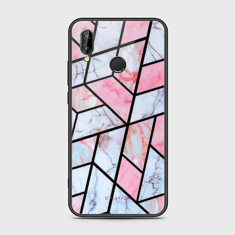 Huawei P20 Lite Cover - O'Nation Shades of Marble Series - HQ Ultra Shine Premium Infinity Glass Soft Silicon Borders Case