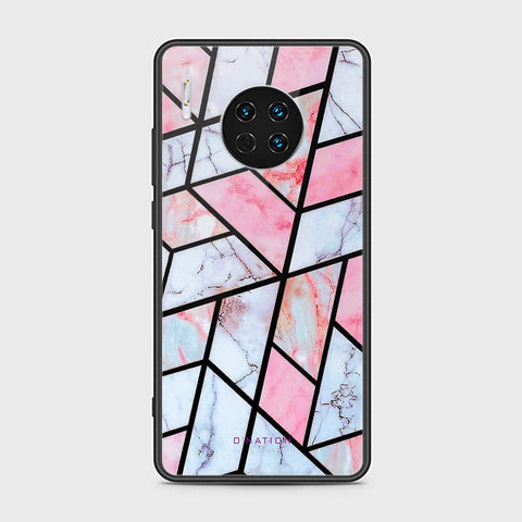 Huawei Mate 30 Cover - O'Nation Shades of Marble Series - HQ Ultra Shine Premium Infinity Glass Soft Silicon Borders Case