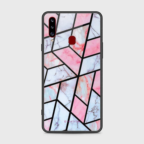 Samsung Galaxy A20s Cover - O'Nation Shades of Marble Series - HQ Ultra Shine Premium Infinity Glass Soft Silicon Borders Case