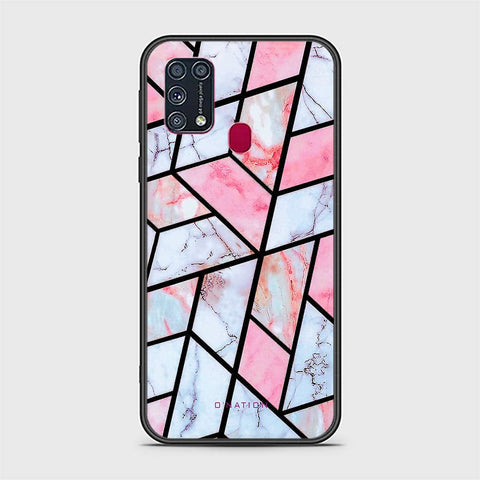 Samsung Galaxy M31 Cover - O'Nation Shades of Marble Series - HQ Ultra Shine Premium Infinity Glass Soft Silicon Borders Case