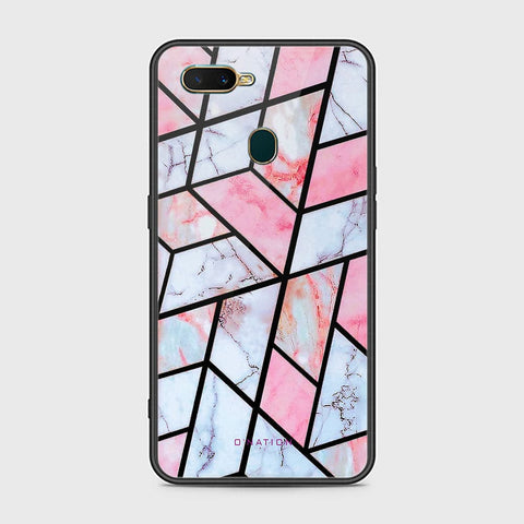 Oppo A7 Cover - O'Nation Shades of Marble Series - HQ Ultra Shine Premium Infinity Glass Soft Silicon Borders Case