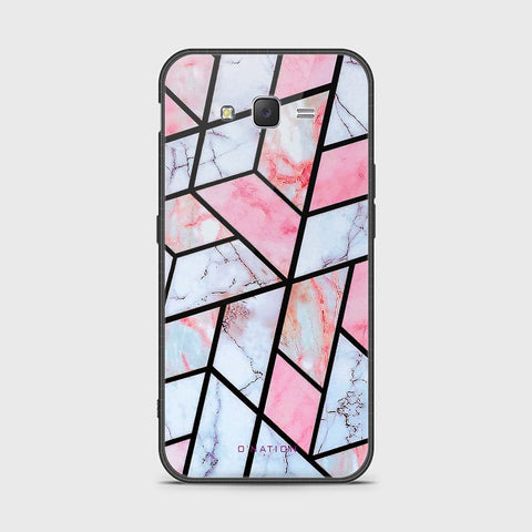 Samsung Galaxy J7 2015 Cover - O'Nation Shades of Marble Series - HQ Ultra Shine Premium Infinity Glass Soft Silicon Borders Case