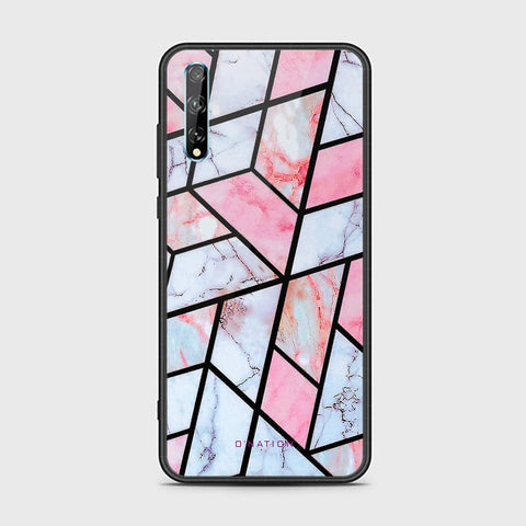 Huawei Y8p Cover - O'Nation Shades of Marble Series - HQ Ultra Shine Premium Infinity Glass Soft Silicon Borders Case