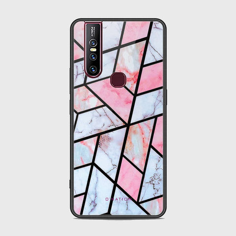 Vivo V15 Cover - O'Nation Shades of Marble Series - HQ Ultra Shine Premium Infinity Glass Soft Silicon Borders Case