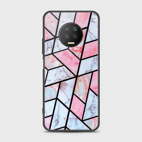 Infinix Note 7 Cover - O'Nation Shades of Marble Series - HQ Ultra Shine Premium Infinity Glass Soft Silicon Borders Case