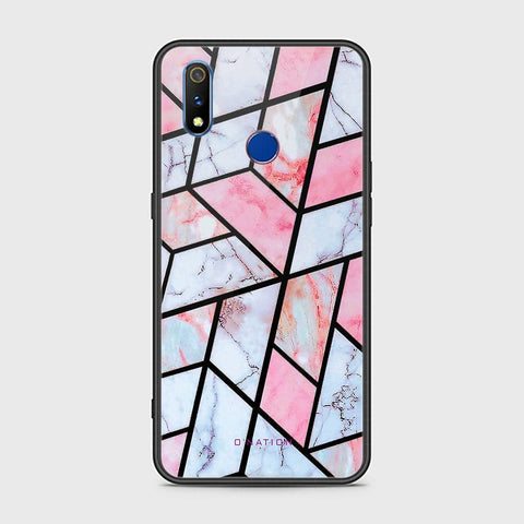 Realme 3 Cover - O'Nation Shades of Marble Series - HQ Ultra Shine Premium Infinity Glass Soft Silicon Borders Case