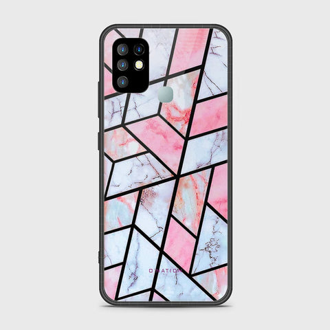 Infinix Hot 10 Cover - O'Nation Shades of Marble Series - HQ Ultra Shine Premium Infinity Glass Soft Silicon Borders Case