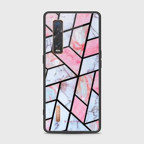 Oppo Find X2 Pro Cover - O'Nation Shades of Marble Series - HQ Ultra Shine Premium Infinity Glass Soft Silicon Borders Case