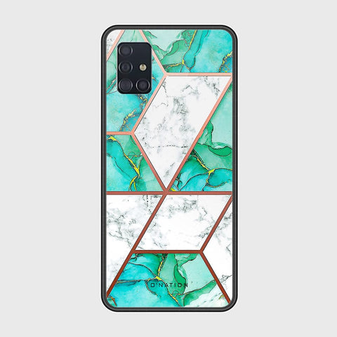 Samsung Galaxy A51 Cover - O'Nation Shades of Marble Series - HQ Ultra Shine Premium Infinity Glass Soft Silicon Borders Case