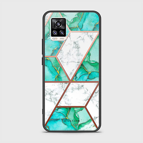 Vivo V20 Cover - O'Nation Shades of Marble Series - HQ Ultra Shine Premium Infinity Glass Soft Silicon Borders Case