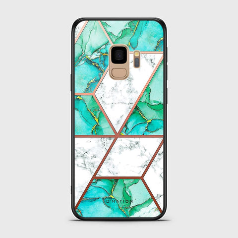 Samsung Galaxy S9 Cover - O'Nation Shades of Marble Series - HQ Ultra Shine Premium Infinity Glass Soft Silicon Borders Case