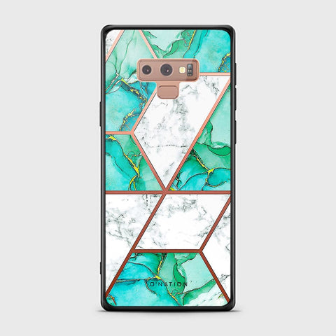 Samsung Galaxy Note 9 Cover - O'Nation Shades of Marble Series - HQ Ultra Shine Premium Infinity Glass Soft Silicon Borders Case