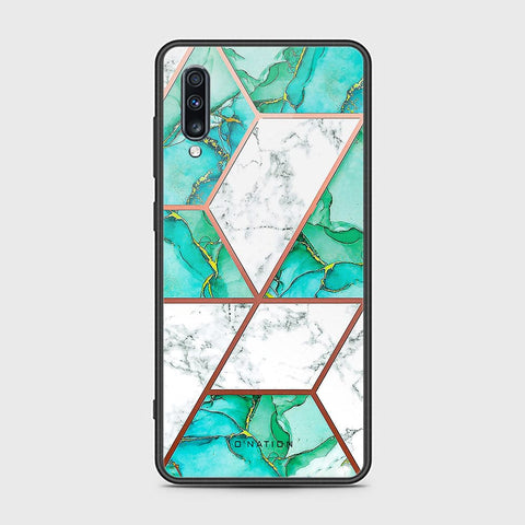 Samsung Galaxy A70s Cover - O'Nation Shades of Marble Series - HQ Ultra Shine Premium Infinity Glass Soft Silicon Borders Case