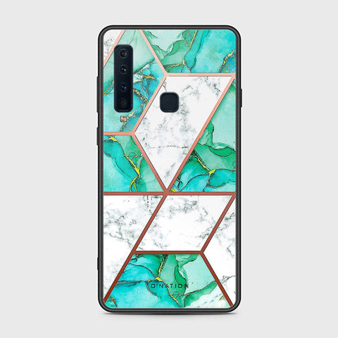 Samsung Galaxy A9 2018 Cover - O'Nation Shades of Marble Series - HQ Ultra Shine Premium Infinity Glass Soft Silicon Borders Case