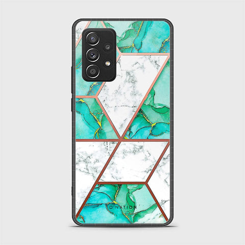 Samsung Galaxy A52 Cover - O'Nation Shades of Marble Series - HQ Ultra Shine Premium Infinity Glass Soft Silicon Borders Case