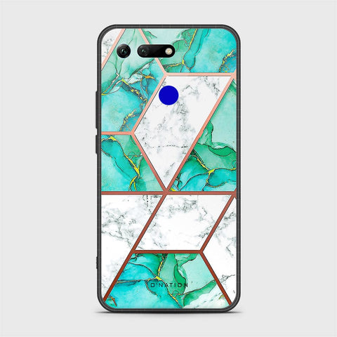 Huawei Honor View 20 Cover - O'Nation Shades of Marble Series - HQ Ultra Shine Premium Infinity Glass Soft Silicon Borders Case