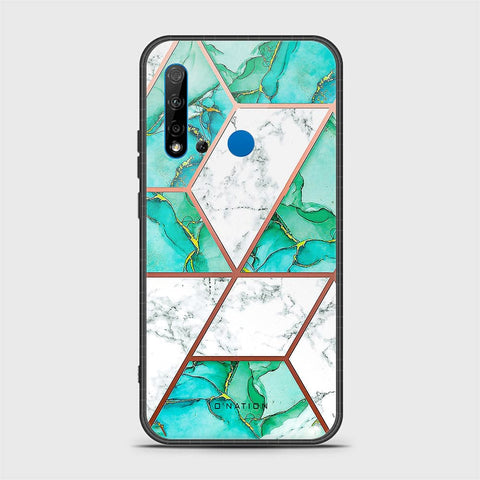 Huawi P20 Lite 2019 Cover - O'Nation Shades of Marble Series - HQ Ultra Shine Premium Infinity Glass Soft Silicon Borders Case