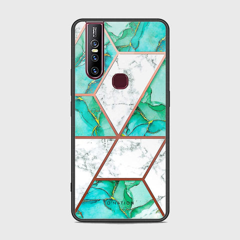 Vivo V15 Cover - O'Nation Shades of Marble Series - HQ Ultra Shine Premium Infinity Glass Soft Silicon Borders Case