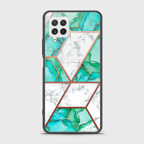 Samsung Galaxy M22 Cover - O'Nation Shades of Marble Series - HQ Ultra Shine Premium Infinity Glass Soft Silicon Borders Case