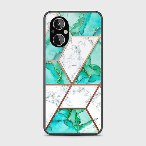 Oppo A96 5G Cover - O'Nation Shades of Marble Series - HQ Ultra Shine Premium Infinity Glass Soft Silicon Borders Case