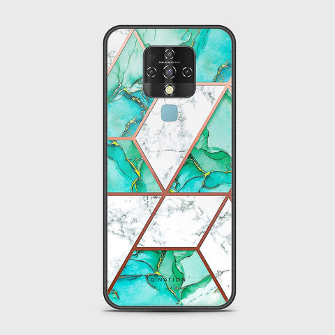 Tecno Camon 16 Cover - O'Nation Shades of Marble Series - HQ Ultra Shine Premium Infinity Glass Soft Silicon Borders Case