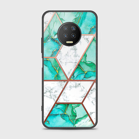 Infinix Note 7 Cover - O'Nation Shades of Marble Series - HQ Ultra Shine Premium Infinity Glass Soft Silicon Borders Case