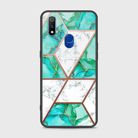 Realme 3 Pro Cover - O'Nation Shades of Marble Series - HQ Ultra Shine Premium Infinity Glass Soft Silicon Borders Case